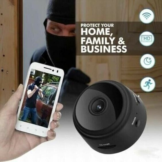 1080P HD Mini WiFi Camera for Home Office Included Sound Detector and Night Vision